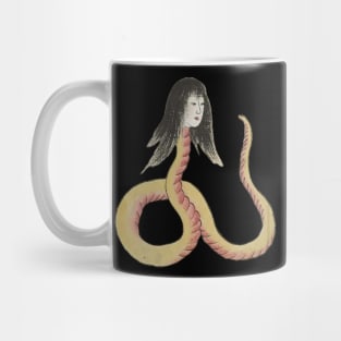 Snake Creature with Woman Head Japanese Yokai Art Folklore Mug